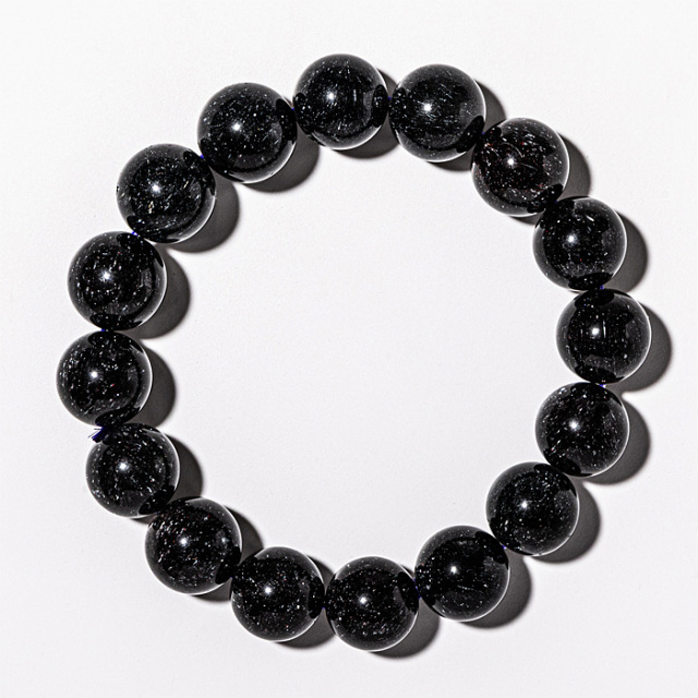 ブレスレット ブラックスーパーセブン EX （マダガスカル産） 13mm 16玉 No.30