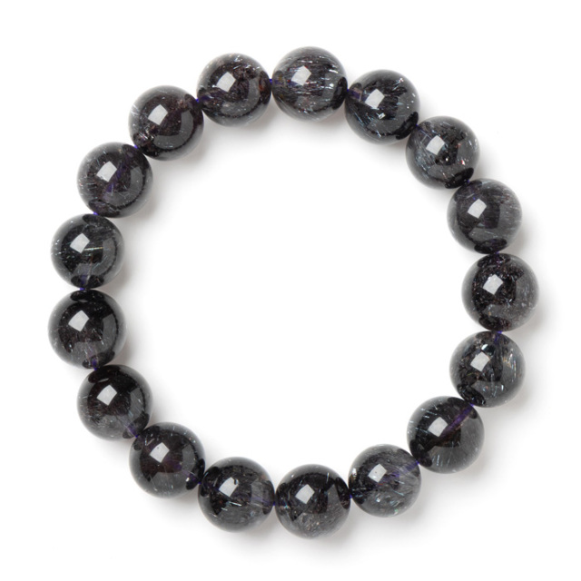 ブレスレット ブラックスーパーセブン EX （マダガスカル産） 12mm 17玉 No.31