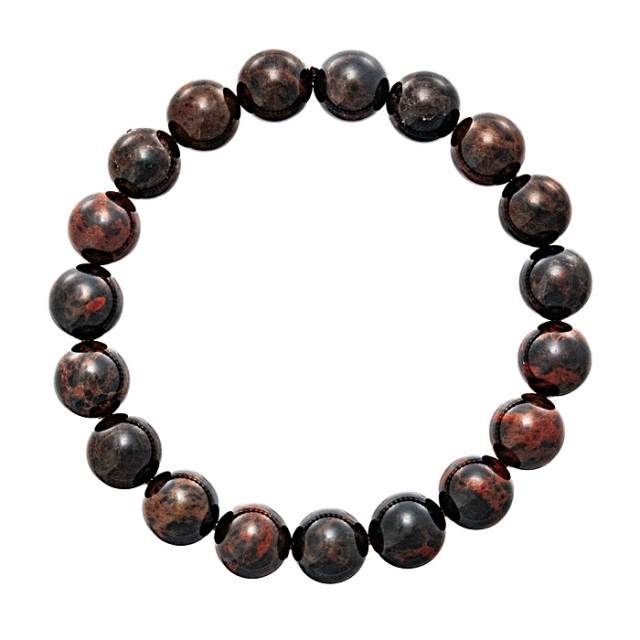 ブレスレット 紅十勝石 （北海道産） 10mm 19玉 No.12