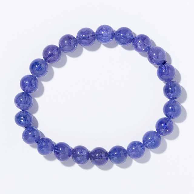 ブレスレット タンザナイト SA （タンザニア産） 8mm 23玉 No.14