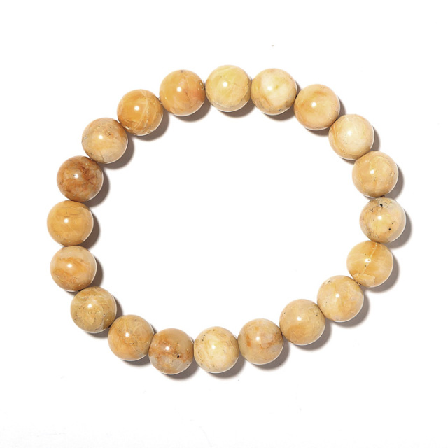 ブレスレット 佐渡 油布黄玉 （新潟県産） 10mm 20玉 No.9 《証明書付