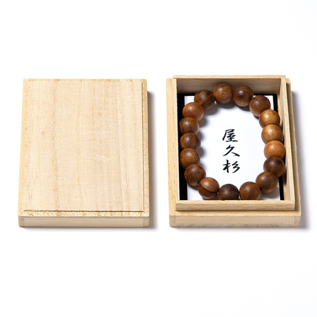 ブレスレット 屋久杉 （鹿児島県産） 12mm 17玉 （アソート） No.39 《証明書付》