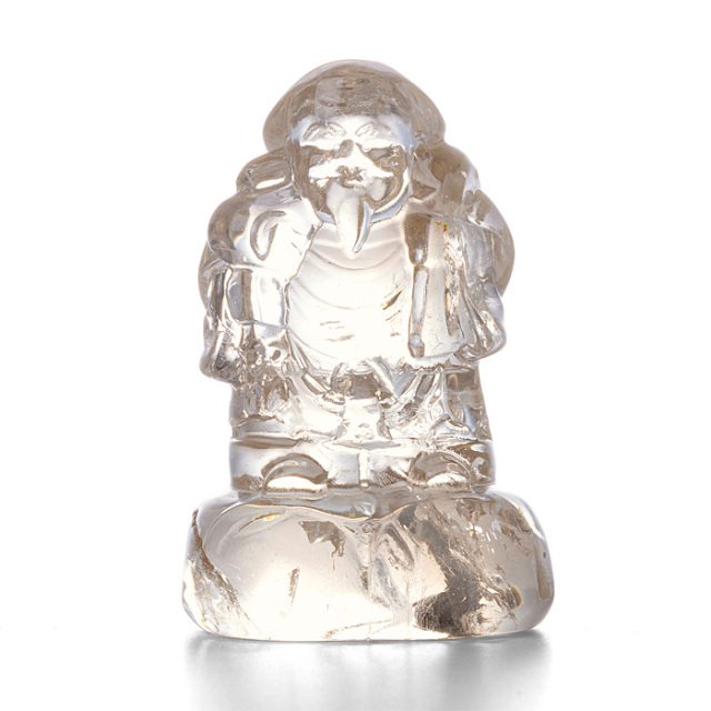 水晶彫刻 大黒様 （シトリン／ブラジル産） No.108 | 神棚・神具の製造