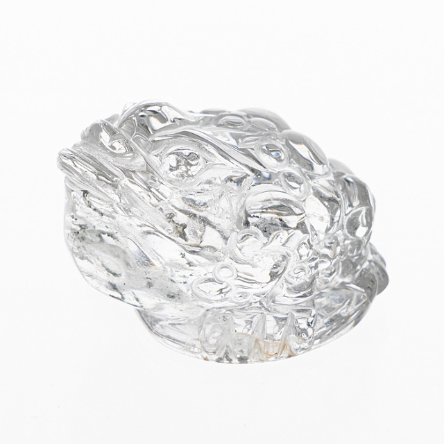 水晶彫刻 銭蛙（三本足の蛙） （レムリアンシードクリスタル／ブラジル