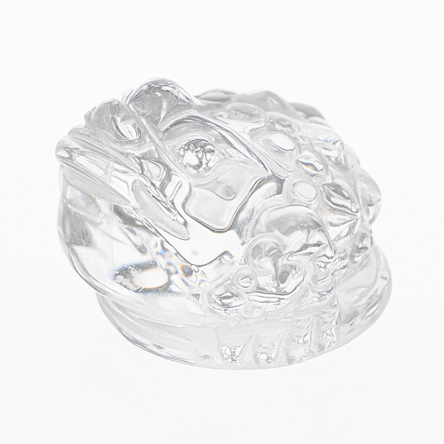 水晶彫刻 銭蛙（三本足の蛙） （レムリアンシードクリスタル／ブラジル産） No.118