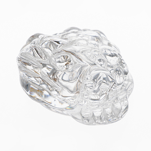 水晶彫刻 銭蛙（三本足の蛙） （レムリアンシードクリスタル／ブラジル