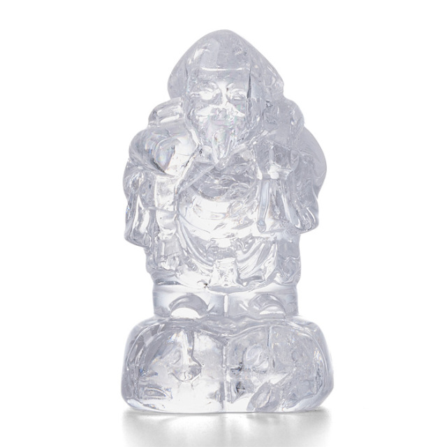 水晶彫刻 大黒様 （水晶／ブラジル産） No.106
