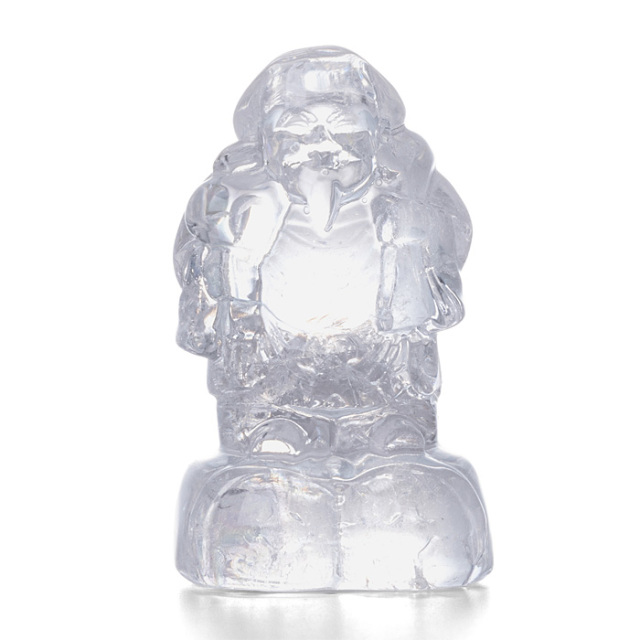 水晶彫刻 大黒様 （水晶／ブラジル産） No.107
