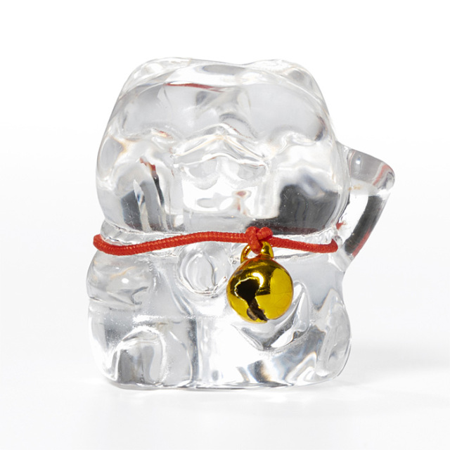 水晶彫刻 招き猫 （水晶／ブラジル産） （アソート） No.93