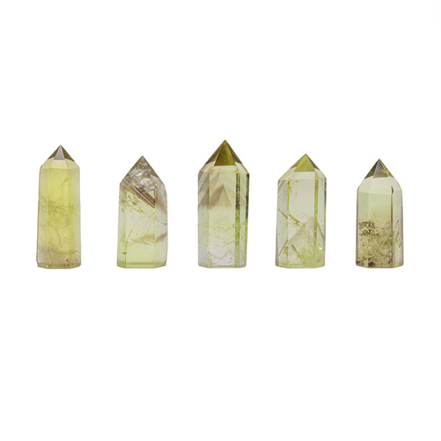 【天然石決算セール 30%off】レモンクォーツ 結界水晶ポイント No.323