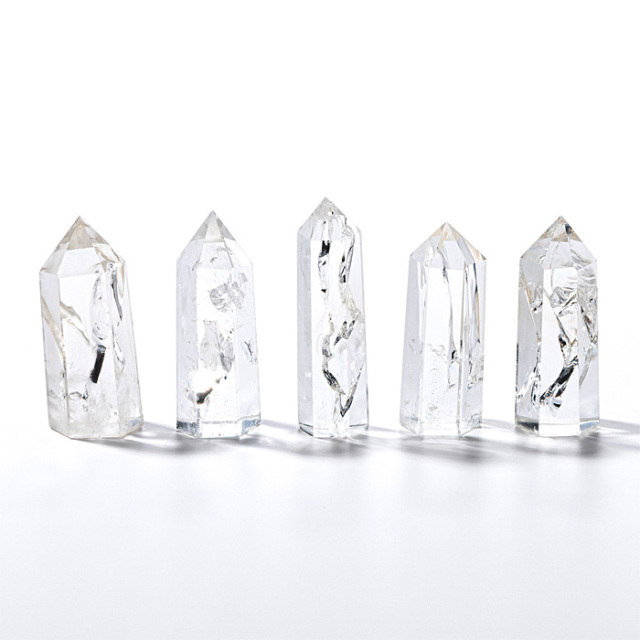 極上品】水晶ポイント ライモナイト共生 虹あり 極上品】水晶ポイント