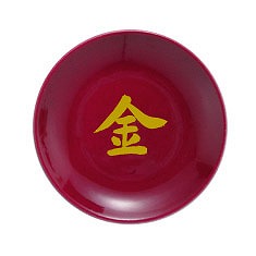 一文字皿 ワインレッド皿 【金】 『盛り塩用』
