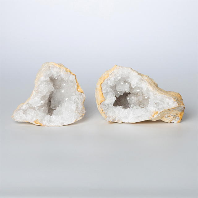 水晶 ジオード（晶洞） ペア （モロッコ産） No.116