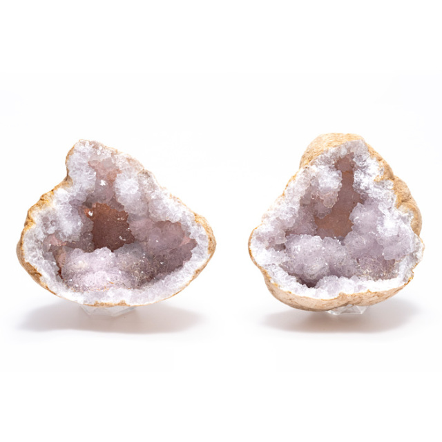 ジオード　水晶洞　モロッコ産　対 水晶ドーム 水晶 ジオード（晶洞） ペア （モロッコ産） No.129 | 神棚・神具の