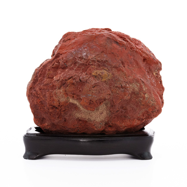 美術品/アンティーク 鑑賞石 天然石 赤石 赤玉石 置物 重さ約1576g C R9778