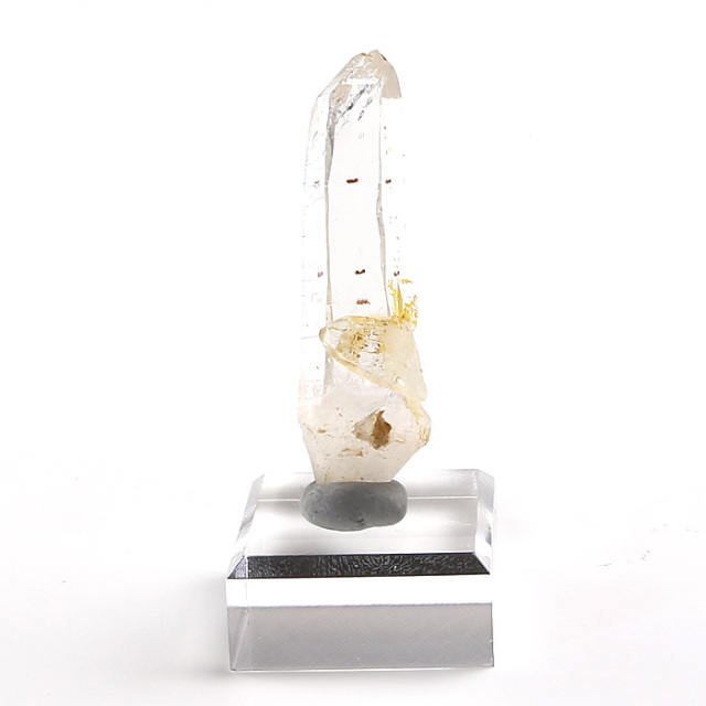 水晶 単結晶 （ヒマラヤ ガネッシュヒマール産） アクリル製台付 No.80