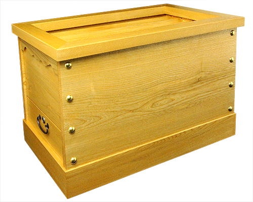 賽銭箱 箱型（鍵・引出付） タモ材 2尺 （No.55） | 高級神棚・神具の