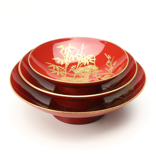 盃 三ツ重 松竹梅 PC φ3寸6分 | 高級神棚・神具の通販なら伊勢宮忠