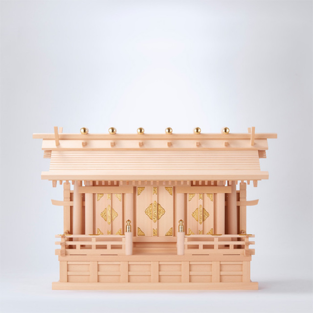 神棚 板葺三社宮 通し屋根 中 昇段無〈I-17〉 | 高級神棚・神具の通販