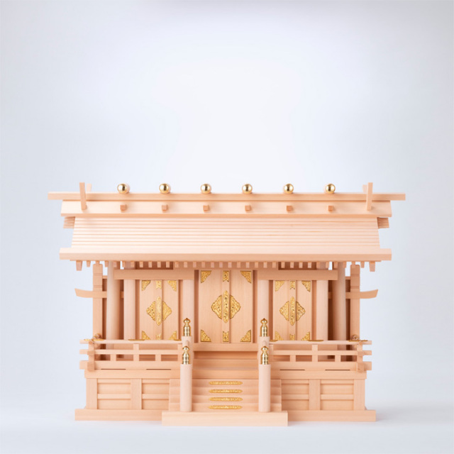 神棚 板葺三社宮 通し屋根 中〈I-7〉 | 高級神棚・神具の通販