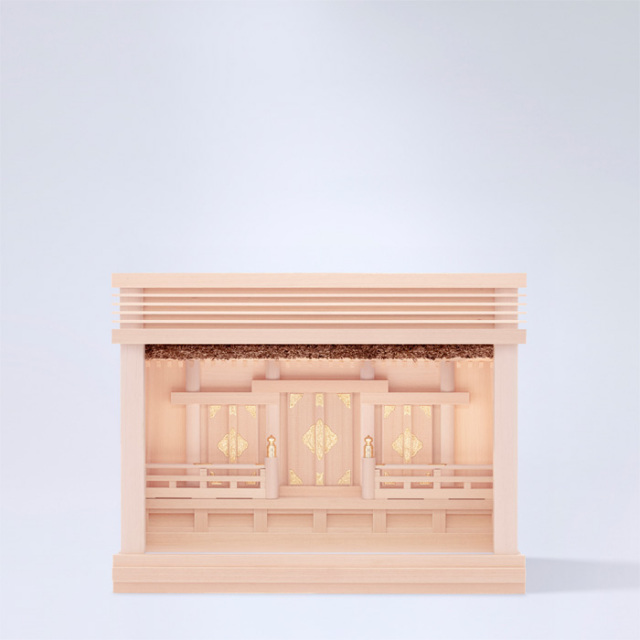 【新品・未開封】伊勢神宮　神棚　やしろ中 伊勢神宮 神棚 やしろ(中) お神札3体まで 刻印入り - メルカリ