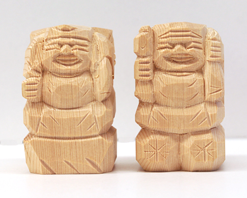 えびす様・大黒様 二福神像（並彫2寸5分） | 高級神棚・神具の通販なら