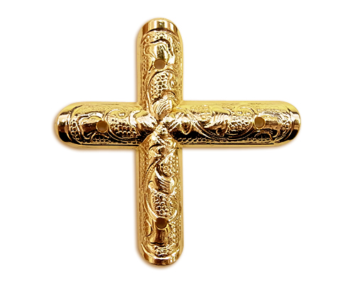 小宮丸鉾金具 銅地特上本金鍍金 十文字2分×1寸2分 | 高級神棚・神具の