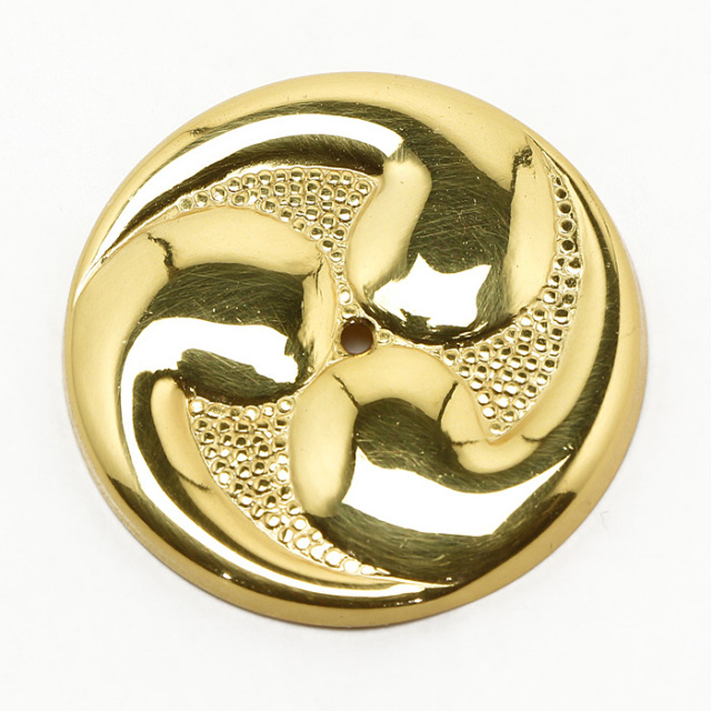 左三つ巴紋金具 本金鍍金 腰付 8分 | 高級神棚・神具の通販なら