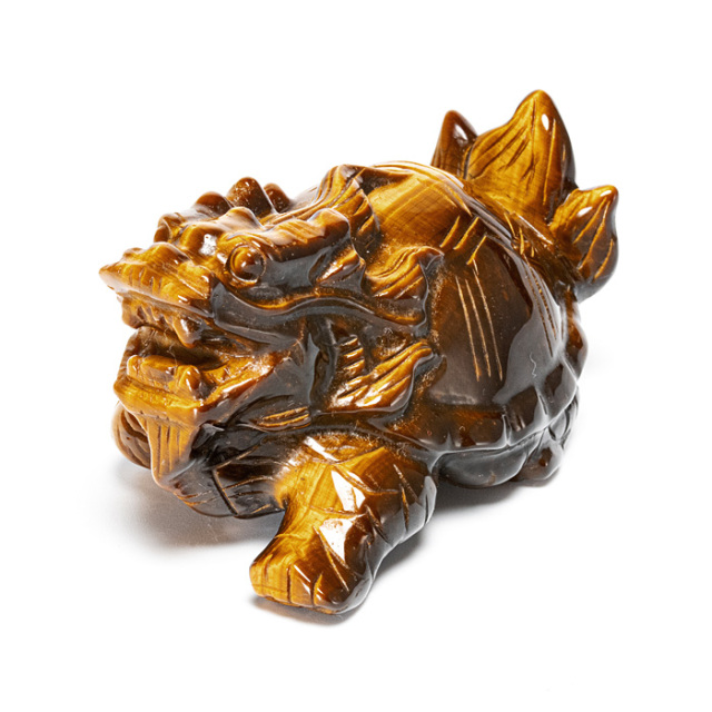 超美品　タイガーアイ　虎目石で作った龍亀(ロングイ)　天然石　風水　開運　龍　亀 Amazon.co.jp: タイガーアイ 龍亀 竜 虎目石 パワーストーン