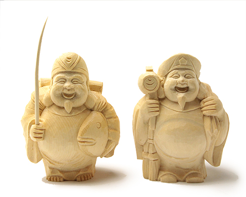 木彫 丸夷大黒様 | 高級神棚・神具の通販なら伊勢宮忠オンラインストア