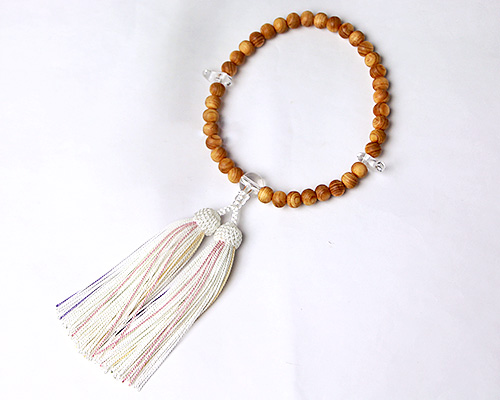 神道用珠数 桧 【女性用】 水晶仕立 五色頭房 | 高級神棚・神具の通販