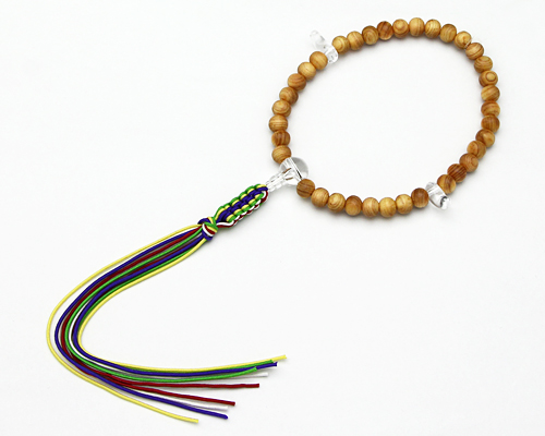 神道用珠数 桧 【女性用】 水晶仕立 五色紐 | 高級神棚・神具の通販