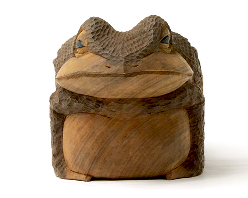 一刀彫 蛙（蟇）7寸5分 | 高級神棚・神具の通販なら伊勢宮忠オンライン