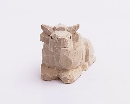 伊勢一刀彫　干支　丑
