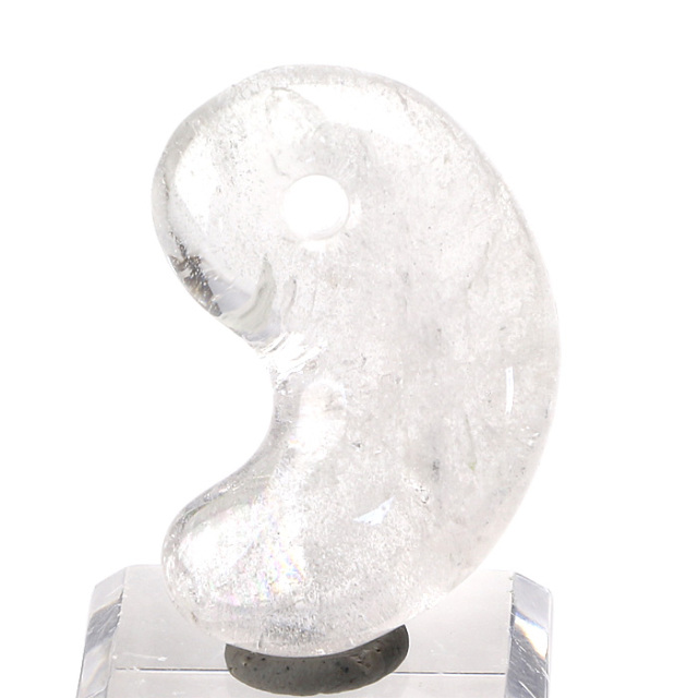 古代勾玉 白水晶 （一級宝石研磨士 佐野敏幸氏作） （黒平鉱山産）（純