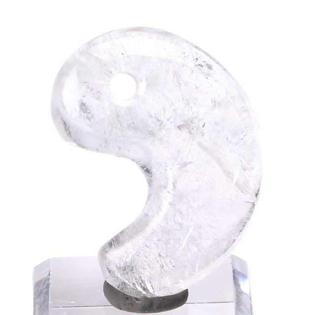 【天然石決算セール 30%off】古代勾玉 白水晶 （一級宝石研磨士 佐野敏幸氏作） （黒平鉱山産）（純国産） No.39