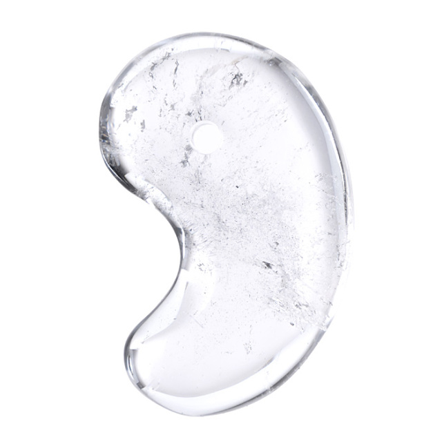 古代勾玉 白水晶 （一級宝石研磨士 佐野敏幸氏作） （黒平鉱山産）（純