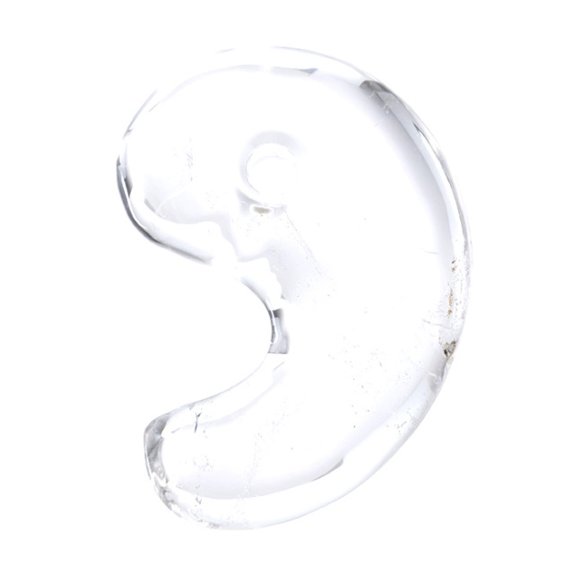 古代勾玉 白水晶 （一級宝石研磨士 佐野敏幸氏作） （黒平鉱山産）（純