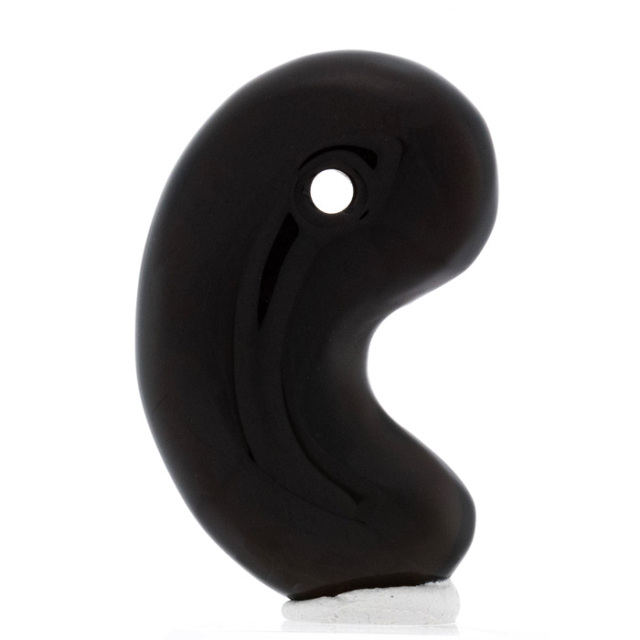 古代勾玉 黒水晶 （一級宝石研磨士 佐野敏幸氏作） （黒平鉱山産）（純国産） No.49 《ギャランティーカード付》