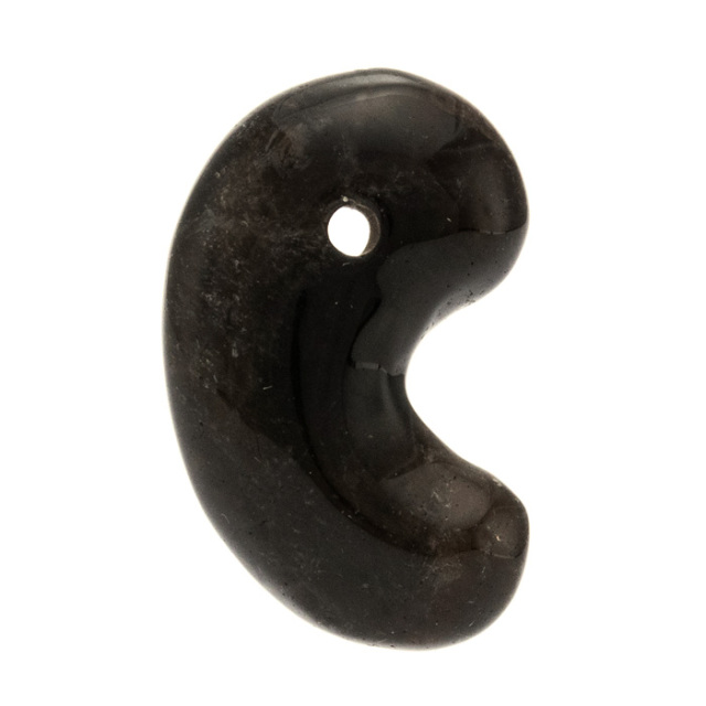 古代勾玉 黒水晶 （一級宝石研磨士 佐野敏幸氏作） （黒平鉱山産）（純国産） No.54 《ギャランティーカード付》