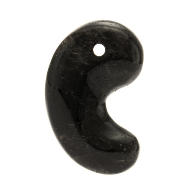 古代勾玉 黒水晶 （一級宝石研磨士 佐野敏幸氏作） （黒平鉱山産）（純国産） No.55 《ギャランティーカード付》