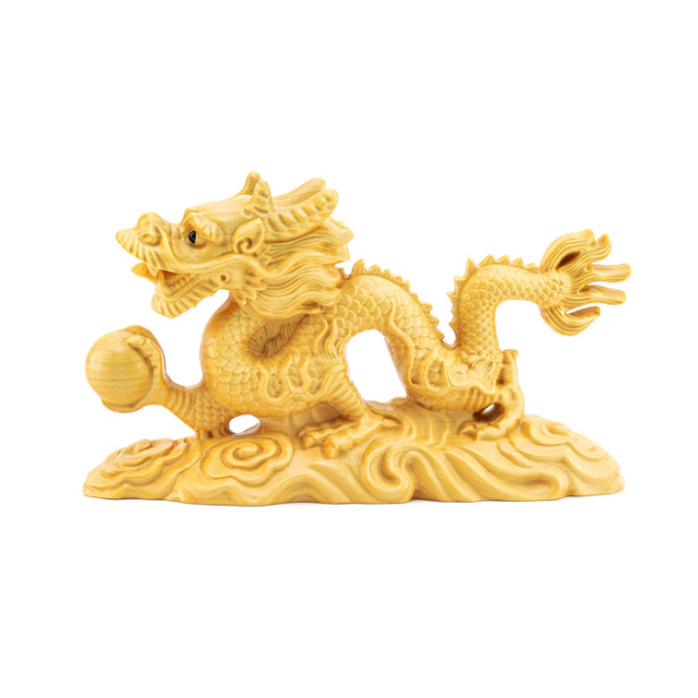 彫刻龍の石製硯&細筆 彫刻龍の石製硯&細筆