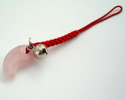 勾玉ストラップ 紅水晶 | 高級神棚・神具の通販なら伊勢宮忠オンライン