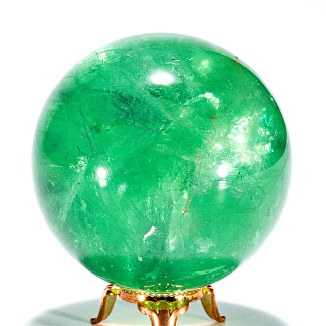 丸玉 グリーンフローライト （中国 湖南省産） φ70 No.58 | 高級神棚