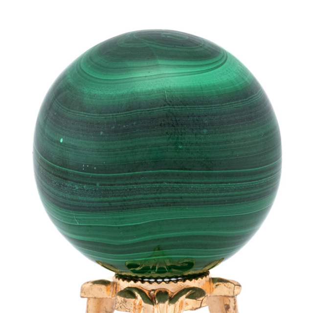 丸玉 マラカイト （コンゴ共和国産） 32mm No.20 | 神棚・神具の製造