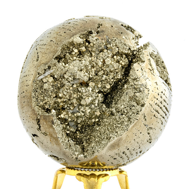 丸玉 パイライト （黄鉄鉱） （ペルー産） 65mm No.50 | 神棚・神具の