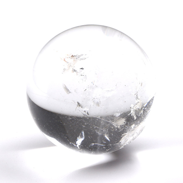 【天然石決算セール 30%off】丸玉 貫入水晶 （ブラジル産） 38mm No.101