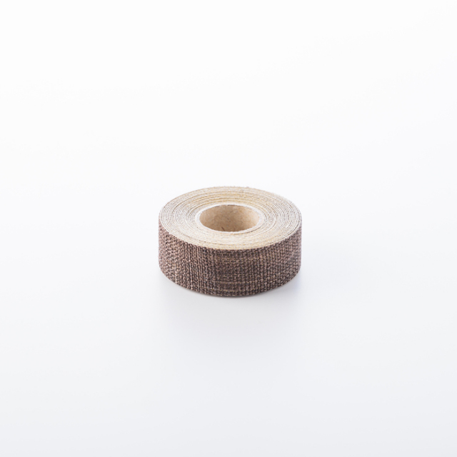 手織り 麻のテープ チョコレート15mm×2m 【ネコポス発送可】