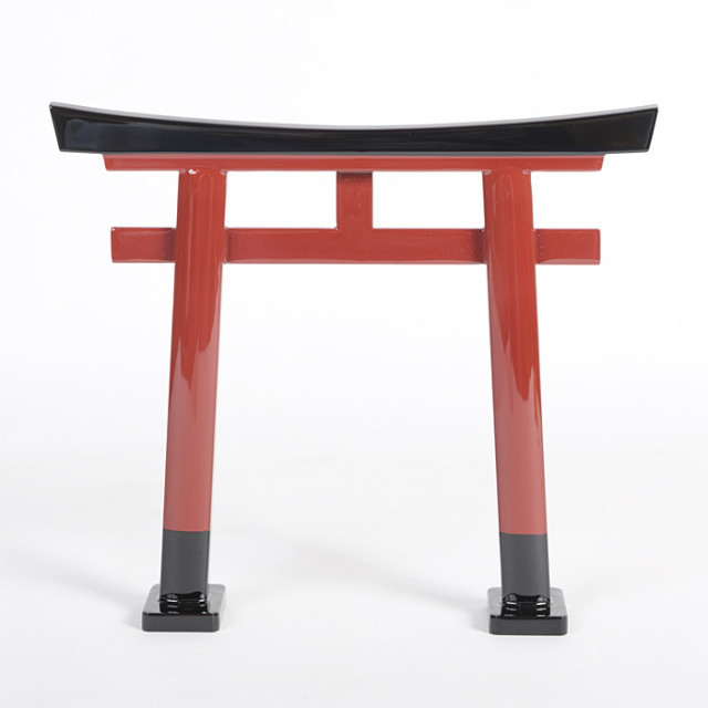 【アウトレット】 鳥居 木製朱塗 玉垣無 6寸 No.1