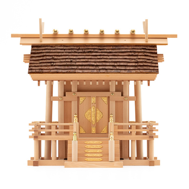 【アウトレット】 神棚 桧皮葺一社宮 中〈H-2〉 No.3